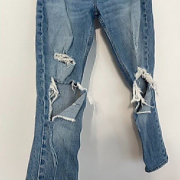 ABERCROMBIE FITCH A&F Skinny High Rise Medium Wash Ripped Rips 24 00 CURVE LOVE - Picture 6 of 12